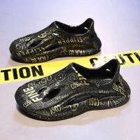 Zapatillas verano casa de los hombres antideslizante desgaste exterior moda nuevas sandalias al aire libre playa resistente al desgaste de una palabra - details 5