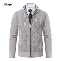 Chaqueta gruesa para hombre, cárdigan de punto con cuello levantado, cálido, para otoño e invierno - details 4
