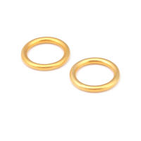 Anillo de Cierre Redondo de Brasso Dorado Mate Joyería de Alta Calidad - details 57