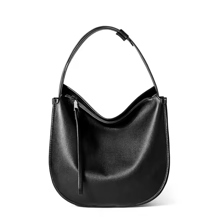 Bolso de mano minimalista cómodo de cuero suave Bandolera de hombro de gran capacidad de cuero de vaca - 1