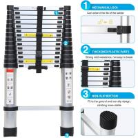 Escalera Telescópica de Aluminio de 5m Portátil, Desmontable, Antideslizante, Extensible, Multiusos, Carga de 150kg Mejoras del Hogar y Herramientas - details 25