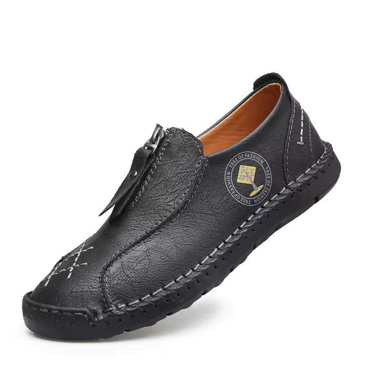 2025 nuevos zapatos de cuero para hombre, talla 48, zapatos de exterior para hombre, zapatos casuales de moda para hombre. - 1