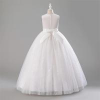 Vestido largo de lujo brillante y suave con bordado de cuentas para Navidad 2024, para niñas de 4 a 14 años, desfile, vestidos de dama de honor para boda. - details 13