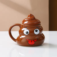 Taza de cerámica para caca de broma traviesa con cuchara, taza multiusos para beber agua para mujeres y hombres - details 2
