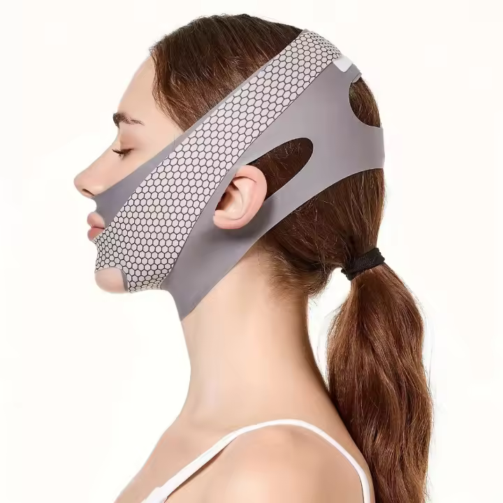 Cinturón de Levantamiento Facial en Forma de V Masaje Facial para Reducir Papadas - 1