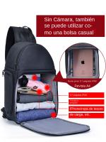 mochila viaje cabina avion, Bolso de hombro para cámara, bolso de viaje impermeable para cámara, bolso de hombro para cámara con cubierta para la lluvia - details 5