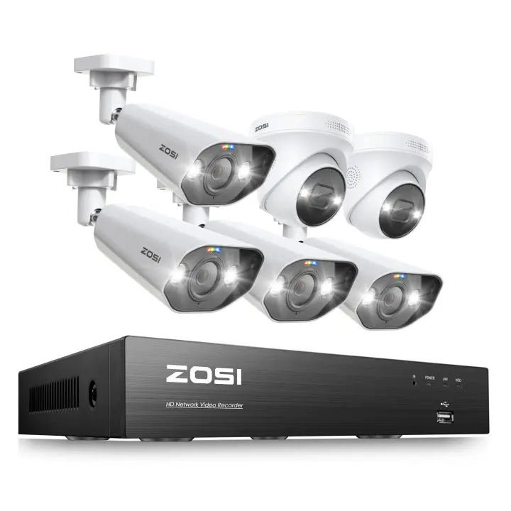 ZOSI-sistema de cámaras de seguridad 4K Ultra HD NVR, 8 canales, 8MP, PoE, detección de personas inteligentes, videovigilancia al aire libre, cámara IP - 1
