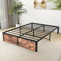 Cama con Plataforma de Metal, Marco de Cama de 140 x 200 cm, Cama de Metal con somier de láminas de Metal, Moderna Cama de Metal para Adultos, niños, Adolescentes, fácil Montaje - details 38