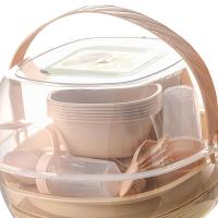48x Plastic Dinnerware Sets Cups Plates Travel Camping Cutlery Set Cutlery Utensils for Kitchen Camping Outdoor Dinner Party