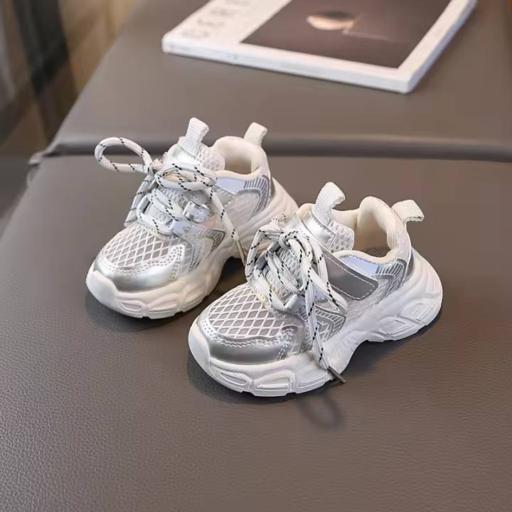 Compañero de clase verano nuevos niños zapatos deportivos niños solo red transpirable zapatos de bebé moda marca de moda niñas papá zapatos - 1