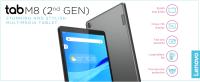 Tableta Lenovo Tab M8, tableta HD Android, procesador de cuatro núcleos, 2 GHz, 32 GB de almacenamiento, cubierta totalmente metálica, batería de larga duración, Android 10 Pie, gris hierro - details 0