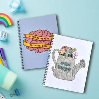 Libros para colorear de salud Mental, garabatos divertidos, libros de dibujo de bocetos de contorno, libros de notas de pintura fácil para niños de guardería - details 2