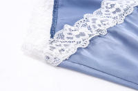 BUNO-Vestido largo sexi de satén con hombros descubiertos y cuello Halter, vestido veraniego de encaje estético con espalda descubierta y puntadas, bata elegante de fiesta para verano 2025 - details 11