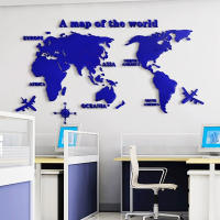 Pegatinas de pared de mapa del mundo, papel tapiz acrílico creativo 3D, Fondo de TV, decoración del hogar, sala de estar, oficina, Interior, 1 unidad - details 6
