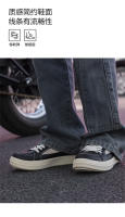 Zapatos de moda para hombres Pequeño triángulo casual Suela gruesa Estilo americano negro y blanco - details 3