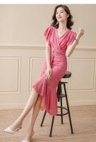 Vestido francés cheongsam mejorado, nuevo estilo para mujer, temperamento de alta gama, ceñido a la cintura, vestido estilo Tianchang de verano - details 8