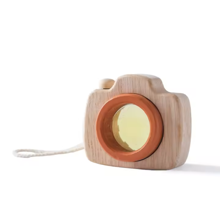 Bloques de construcción Montessori para bebé, Mini cámara de madera, juguetes educativos para niños - 1