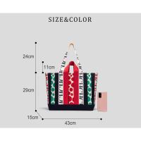 CHHC de moda retro de las mujeres nuevo casual versátil de gran capacidad portátil bolso de hombro tejido - details 1