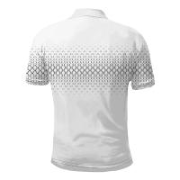 Camisa Polo Hombre Verano Manga Corta Moda Ajustada Deporte Botones Impresión 3D Digital Negocios Camisas Tops Transpirables - details 2