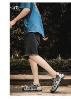 Primera capa de piel de cerdo sandalias de los hombres de verano de ocio al aire libre montañismo sandalias de playa bolsa cabeza sandalias - details 10