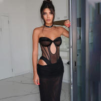 BUNO-Mery, corsés elegantes con costuras para mujer, corpiño de otoño, corsé ajustado Irregular con cintura calada, Tops, ropa de mujer para chica caliente - details 6