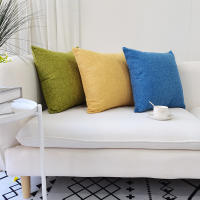 Funda de almohada de lino, cubierta cuadrada clásica de Color sólido, cojín para sofá cama coche, 1 unidad - details 5