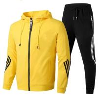Traje deportivo informal para hombre, chaqueta con cremallera y pantalones de chándal, ropa para correr, Sudadera con capucha d, 2025 - details 4