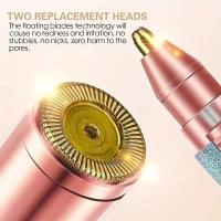 【Nuevo lanzamiento】 Starry Sky 2 en 1 Afeitadora portátil con carga USB Afeitado automático sin dolor para cejas Depilación facial para mujeres Belleza - details 6