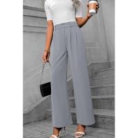 Pantalones de oficina de cintura alta y pierna recta para mujer para otoño - details 12