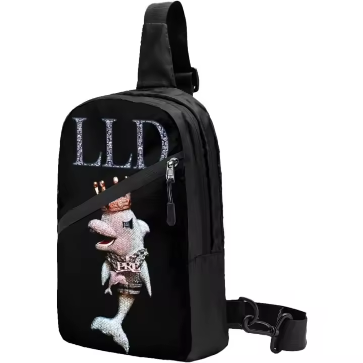 Mochila Negra Multifuncional Plegable Bolso de Pecho para Senderismo y Ciclismo Young Music Dolph - 1