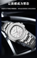 Reloj de hombre resistente al agua de cuarzo con calendario luminoso y correa de acero inoxidable - details 1