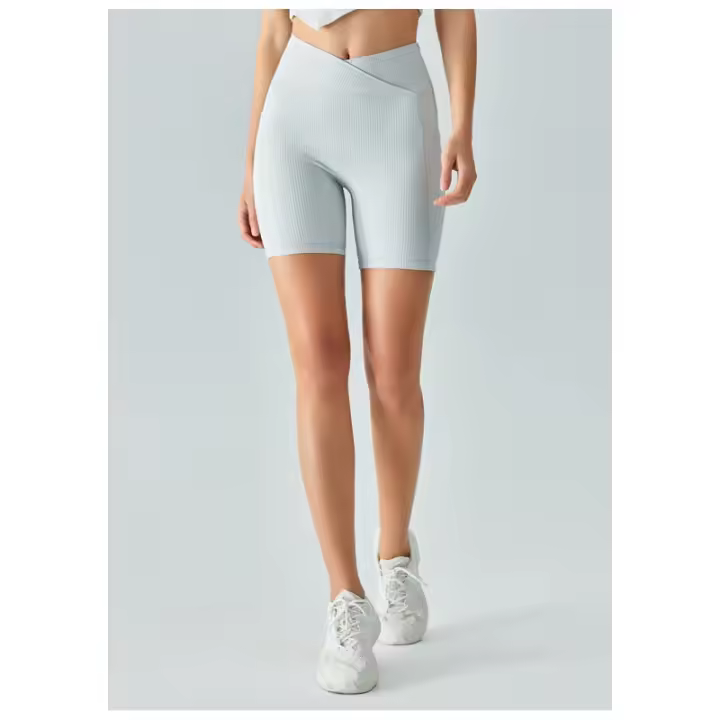 Shorts de Yoga de Cintura Alta para Mujeres Control de Barriga, Tela Elástica - 1