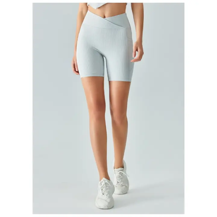 Shorts de Yoga de Cintura Alta para Mujeres Control de Barriga, Tela Elástica - 1