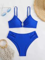Bikini sexy, traje de baño de dos piezas, conjunto de bikini de cintura alta, traje de baño para mujer con realce, ropa de playa 2025 - details 0