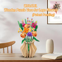 Florero de rompecabezas creativo DIY para ramo de flores, juego de bloques de construcción de madera, juguetes, decoración del hogar - details 1