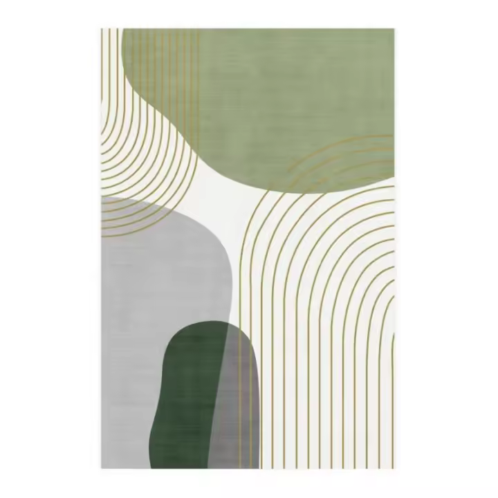 Light Luxury Green Living Room Coffee Table Rugs Bedroom Bedside Carpet Large Area Lounge Rug Bathroom Non-slip Carpets Washable - 1