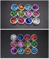 KADS juego de 12 colores de polvo Hexagonal para Realce de uñas, polvo para decoración de uñas - details 7
