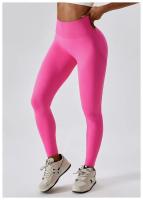 Pantalones de yoga sin costuras para mujer, leggings push up de cintura alta, ajustados, de secado rápido, elásticos, para entrenamiento - details 7