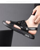 Sandalias de Verano para Hombres Suelas Gruesas, Estilo Casual, Zapatillas de Playa de Cuero Antideslizante, Doble Propósito - details 10