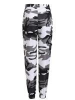 Pantalones de talle medio para mujer, cargo de camuflaje suelto para pantalones cómodos - details 5