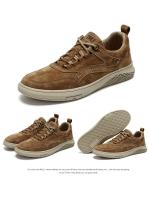 Zapatillas de deporte de cuero para hombre, zapatos informales para caminar al aire libre, fondo suave para las cuatro estaciones - details 24