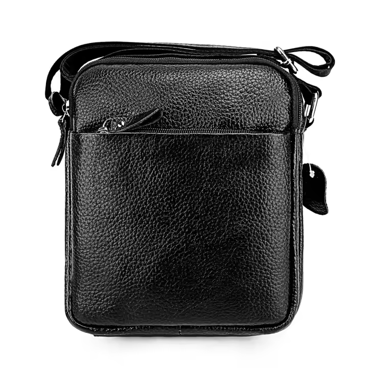 Bolso bandolera para hombre, piel auténtica de becerro, suave,bandolera cruzada de hombro, informal - 1