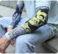 Mangas de brazo deportivas de seda de hielo, licra, tatuaje, manguito de protección UV transpirable, correr al aire libre, ciclismo, Fitness, manga de brazo de secado rápido - details 7