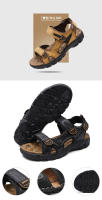 Sandalias cómodas de verano para hombre, zapatos suaves para playa y exterior, transpirables, informales de cuero - details 5