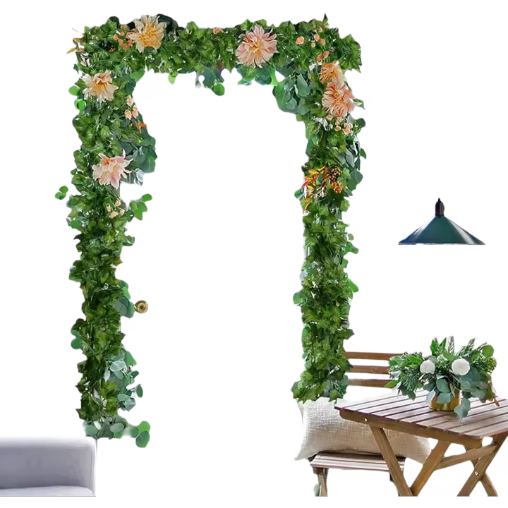 2.1M Artificial Hanging Plant Fake Vine Ivy Leaf Greenery Garland Para Decoración De Jardín Valla Exterior Bodas Fiestas Domésticas - 1