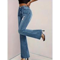 Vaqueros acampanados rotos de cintura alta para mujer, pantalones vaqueros ajustados, moda 2025 - details 2