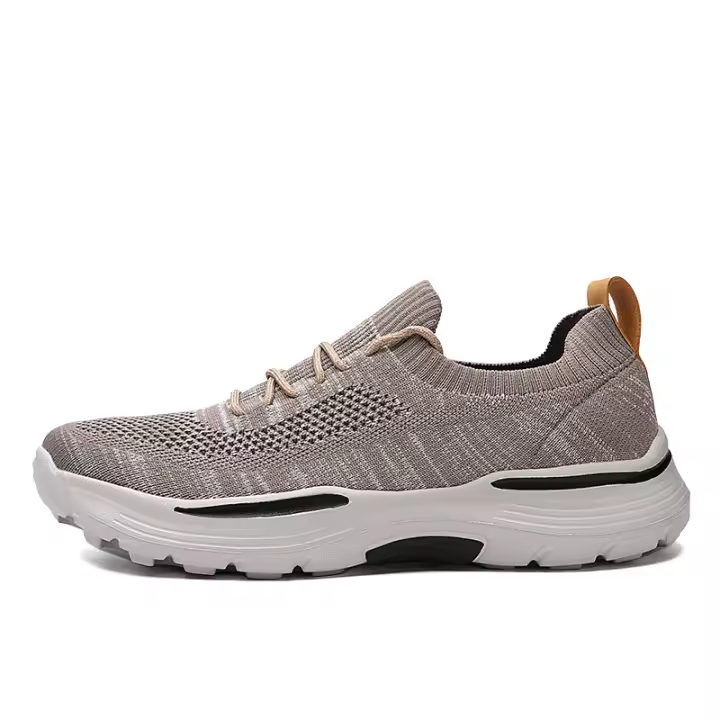 Zapatos de malla tejida con mosca transpirables para hombres, zapatos de tela viejos de Beijing de suela gruesa de un pedal - 1