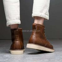 Nuevos zapatos casuales de alta calidad, botas de cuero, zapatos náuticos ingleses clásicos con cordones de talla grande 38-48 de EVA para hombre, marca caliente - details 6