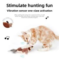 Juguete Interactivo para Gatos Pájaro Eléctrico con Hierba Gatera Activado por Toca - details 3