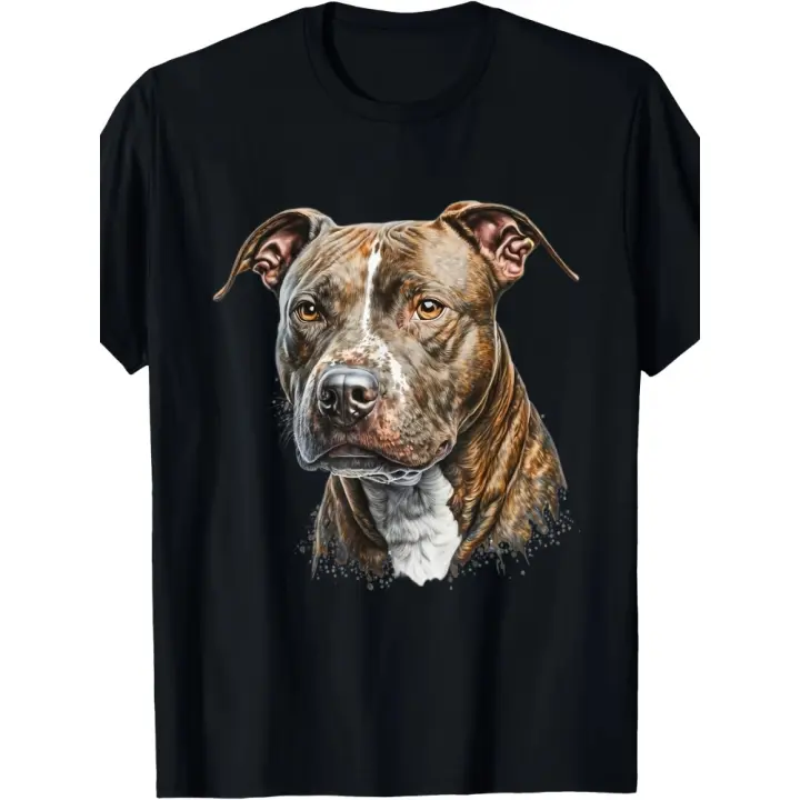 Camiseta clásica de algodón para hombre con estampado de perro detallado - 100% algodón, manga corta, cuello redondo - 1
